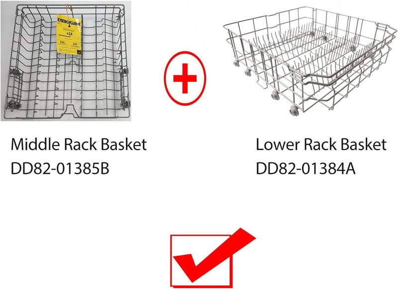 D.I.Accessa Store 2026 Upgraded DD82-01384A Dishwasher Lower Dishrack （ Exact OEM Dimensions 22.5”x20.5” ）Assembly Replacement for Samsung Dishwasher Modle DW80R2031/DW80M2020 / DW80N3030 Series - Image 5